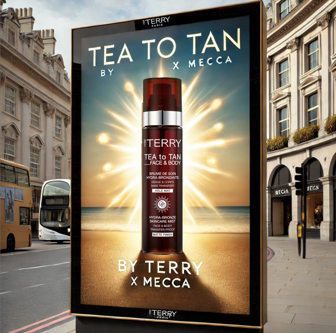 Concept render of a Tea to Tan OOH billboard