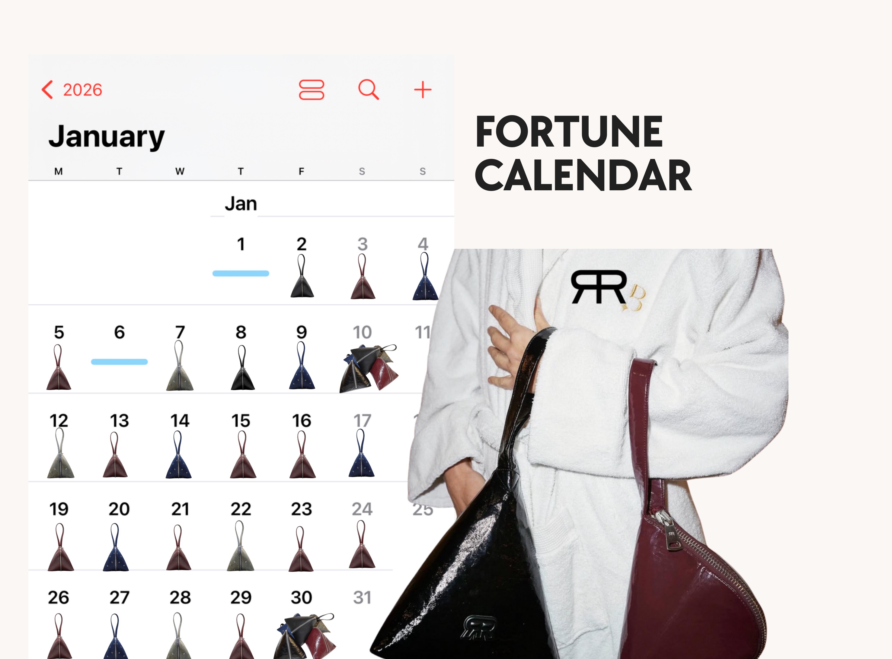 Fortune Calendar content concept moodboard for Roseanna