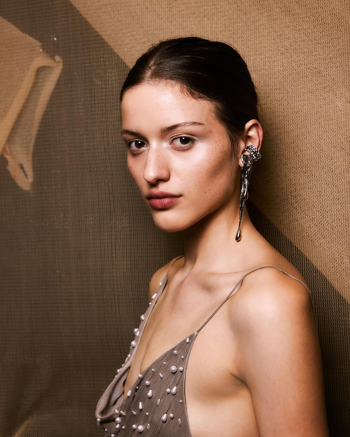 Backstage model portrait at the Albus Lumen show, Australian Fashion Week